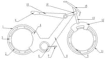 Hub magnetic levitation bicycle braking circuit