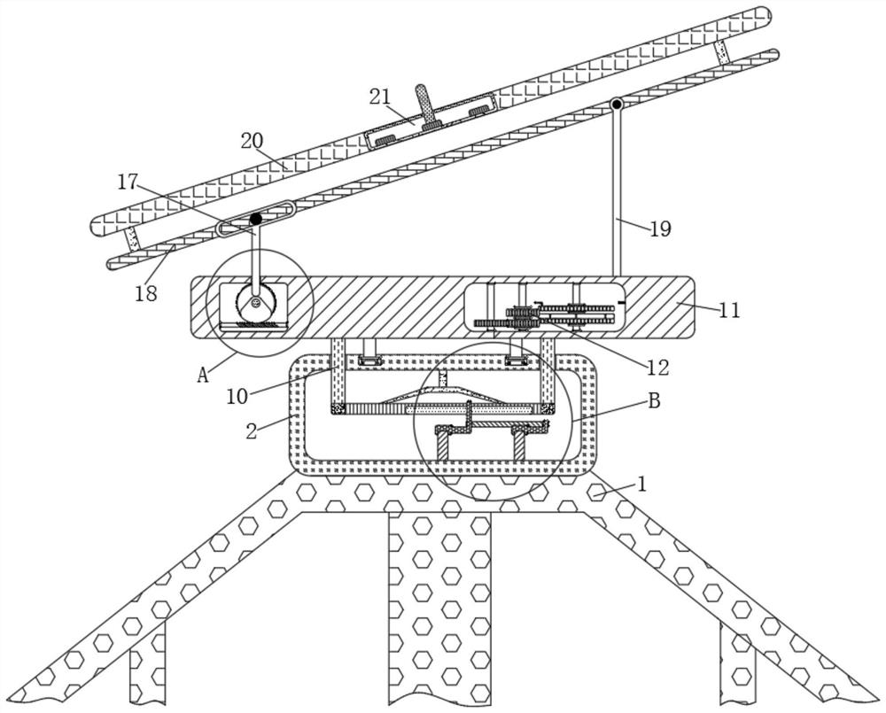 Electric vehicle rain-shielding charging device based on photovoltaic power generation technology