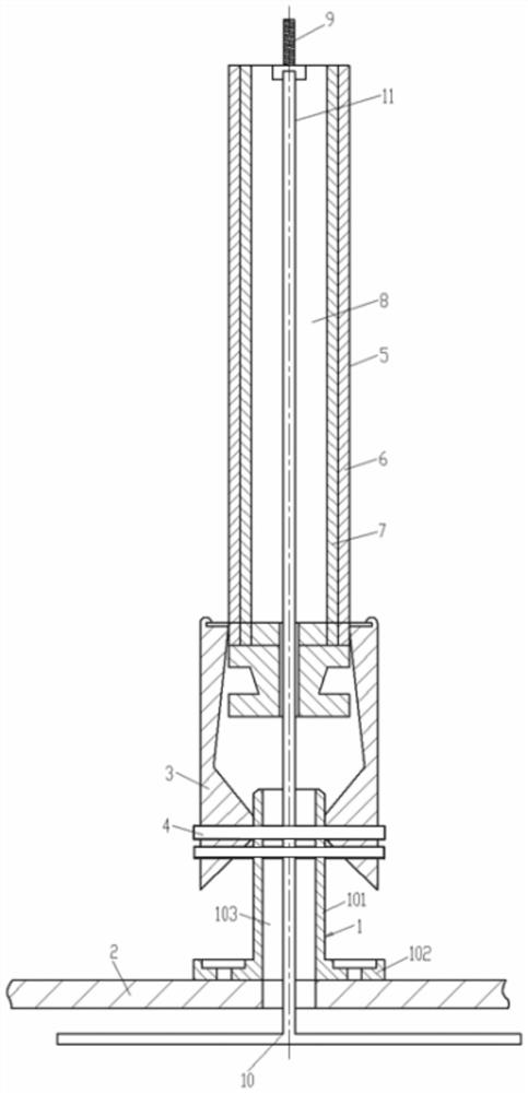 Static contact for quickly assembling contact arm in circuit breaker and using method