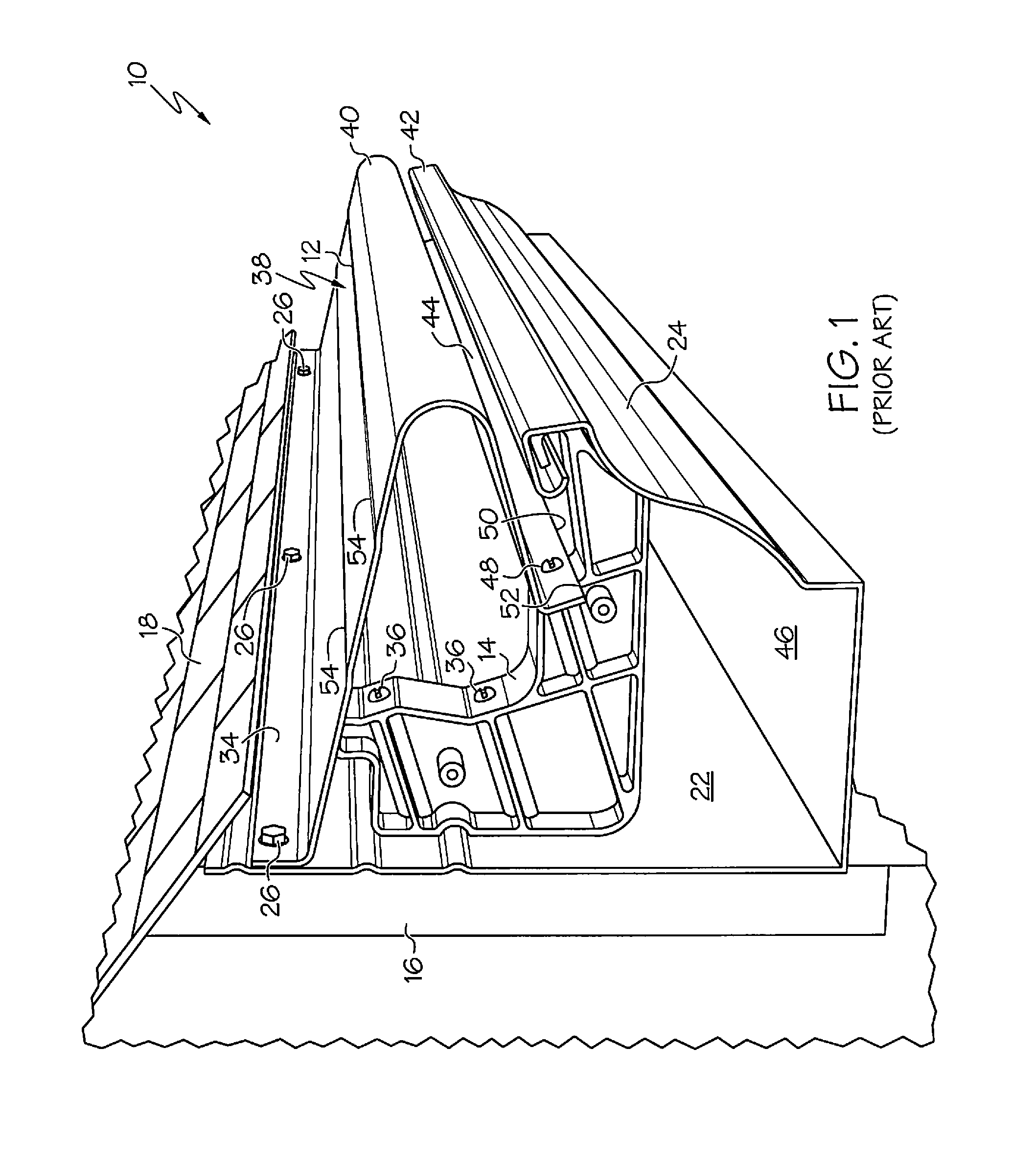 Covered rain gutter assembly