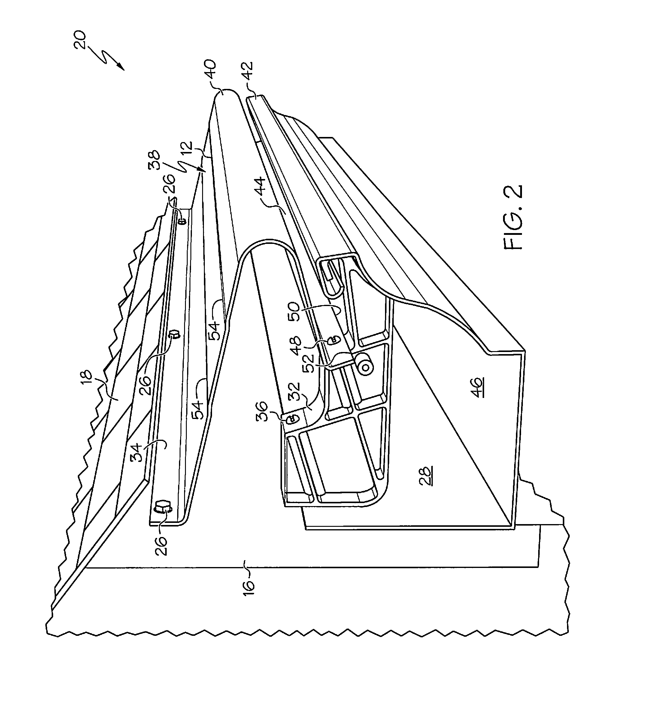 Covered rain gutter assembly