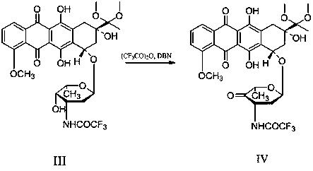 A kind of epirubicin hydrochloride intermediate compound v