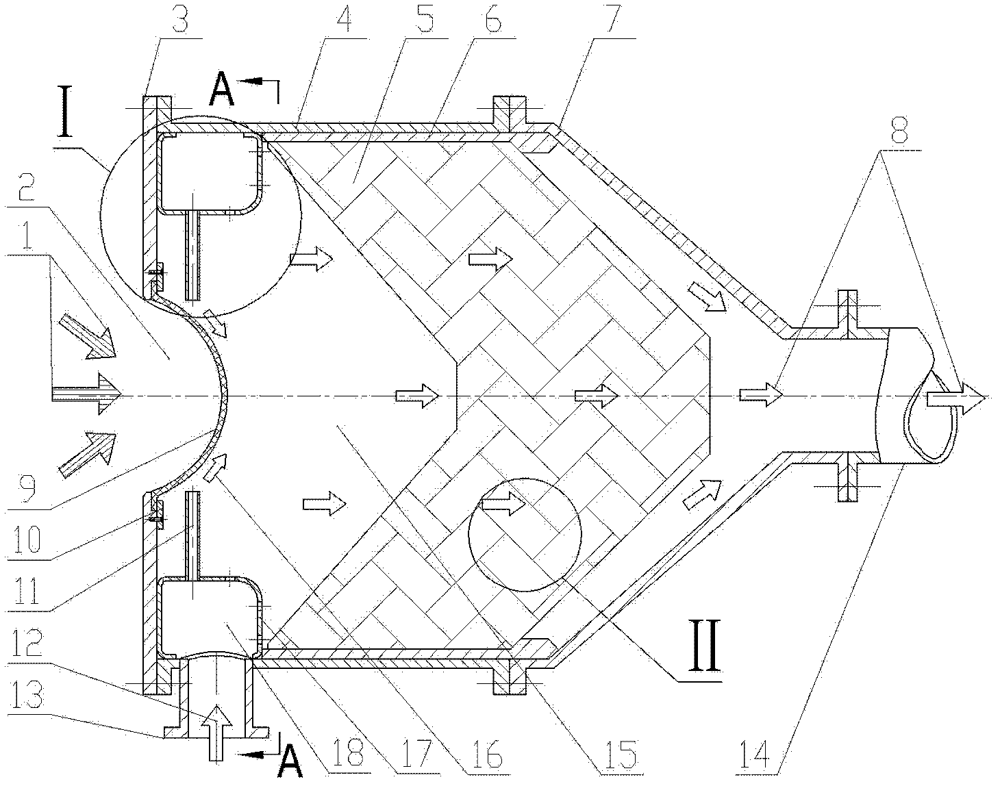 Volume heat exchange heat absorber for solar heat generation system