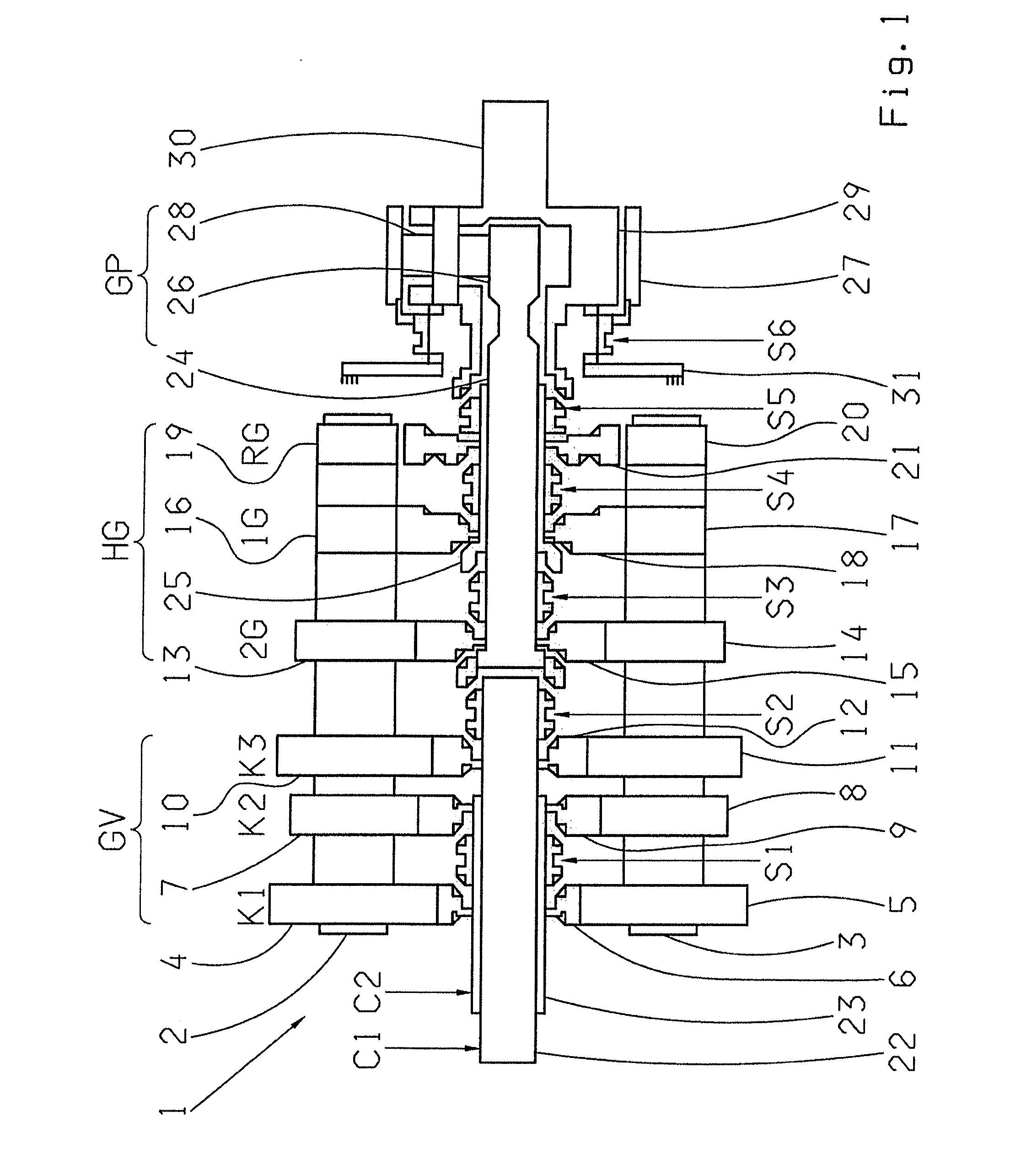 Dual-clutch group transmission and method for actuating a dual-clutch group transmission