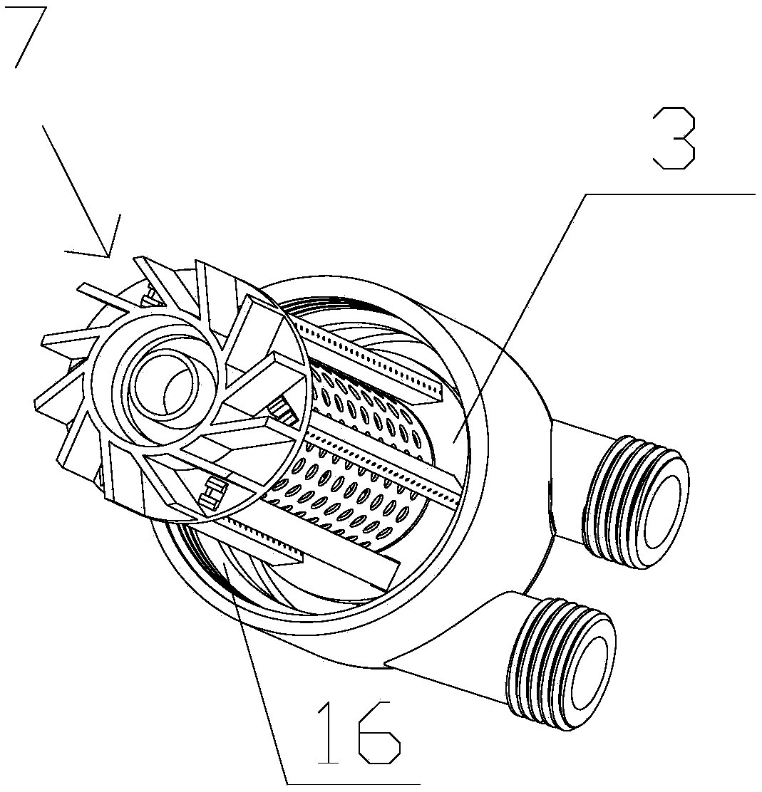 Self-washing pre-filter