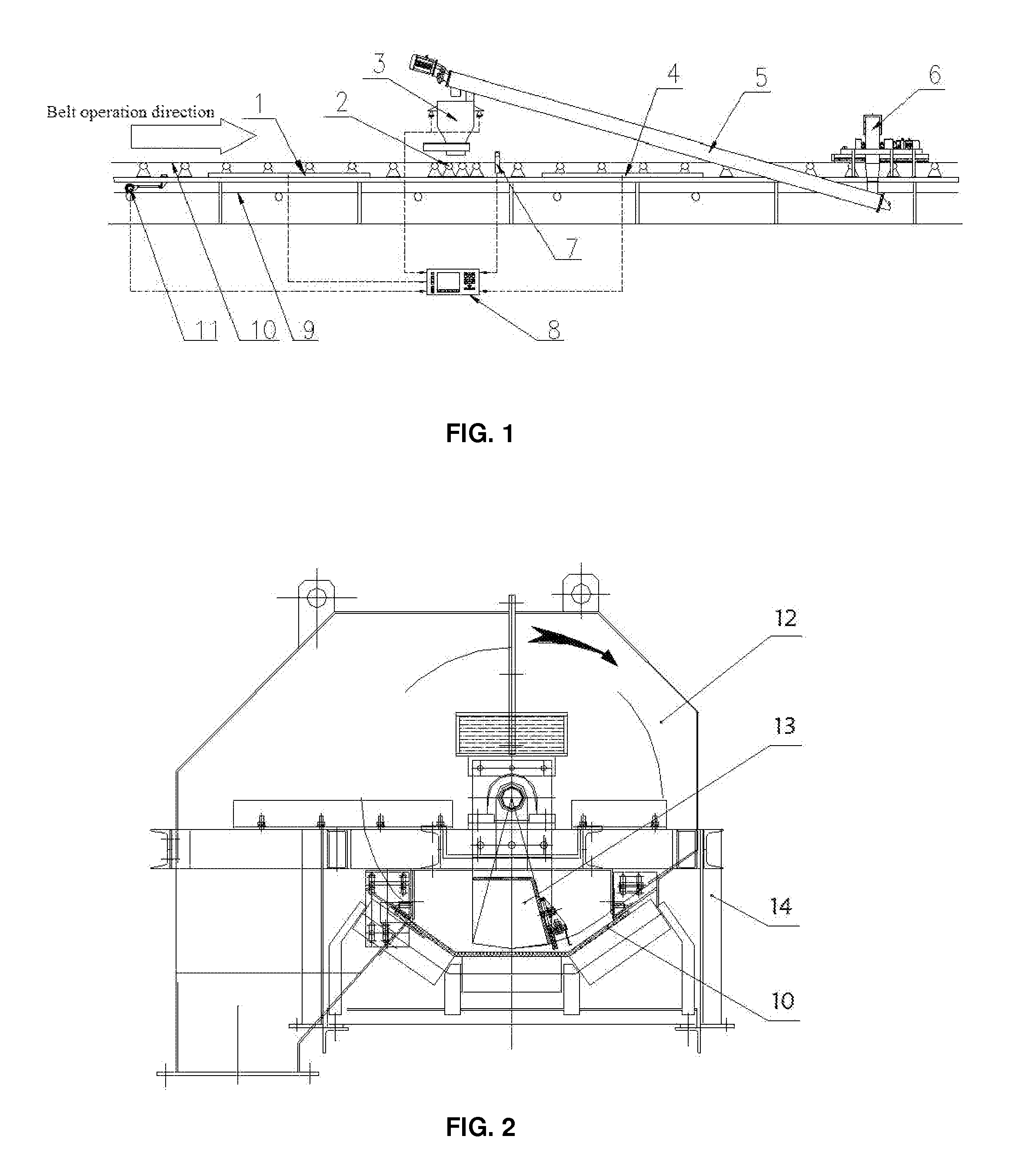 High precision belt weighing device and method