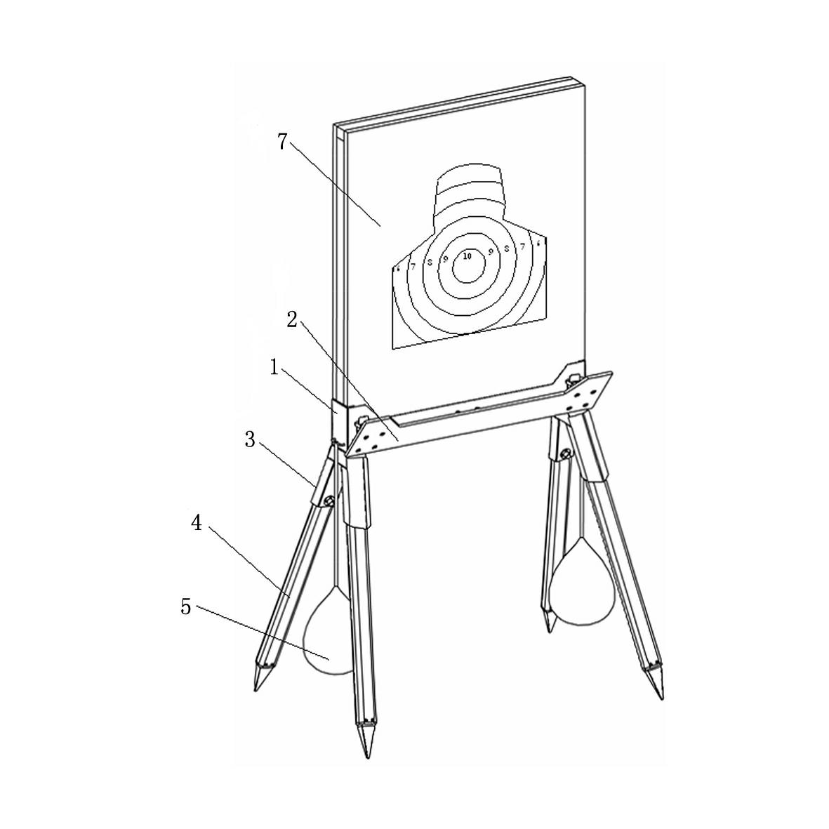 Acoustic-electric positioning target for outdoor target range