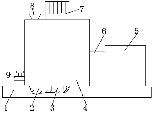 Mixing device for applying fertilizer to grape