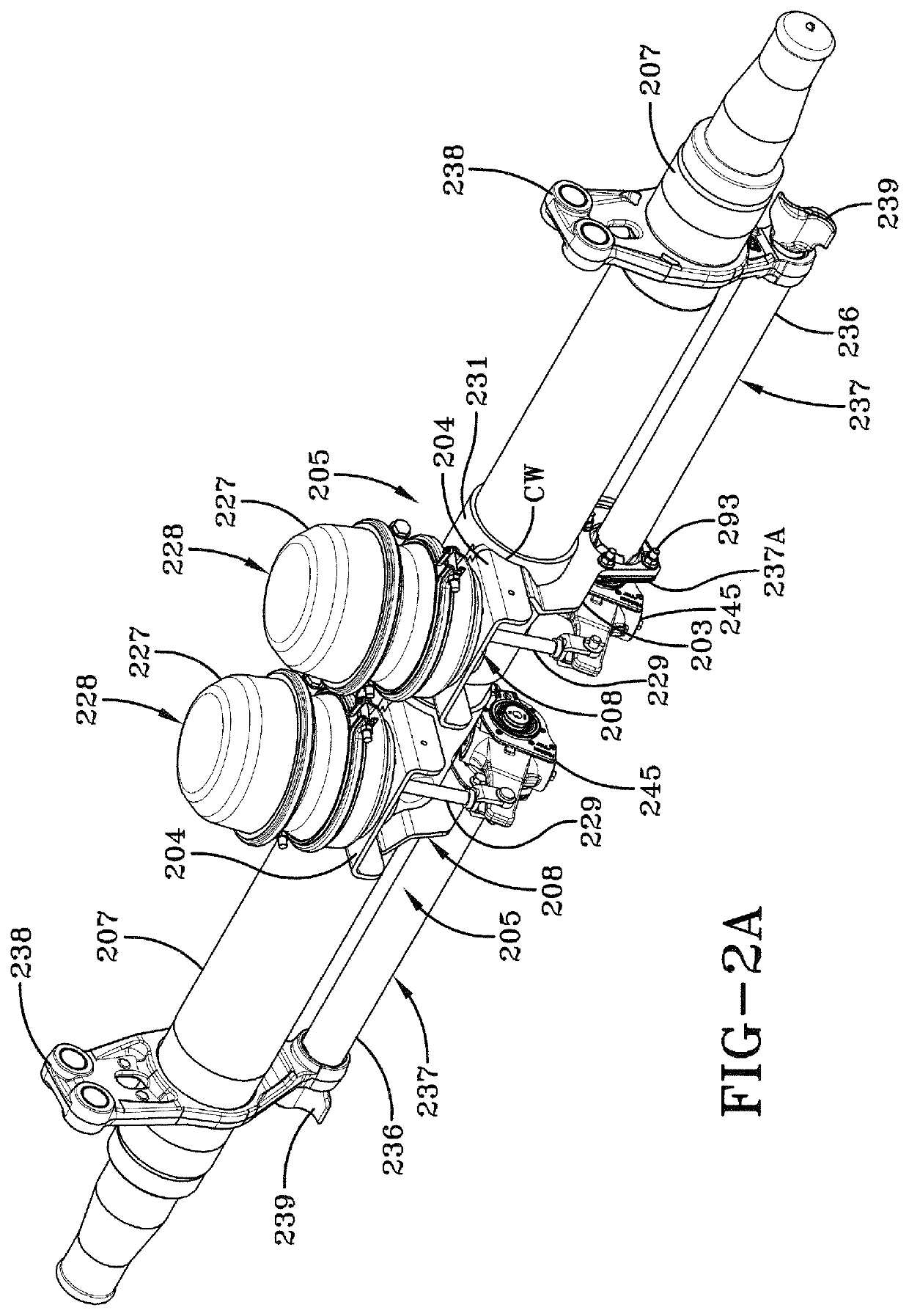 Brake system component axle mount