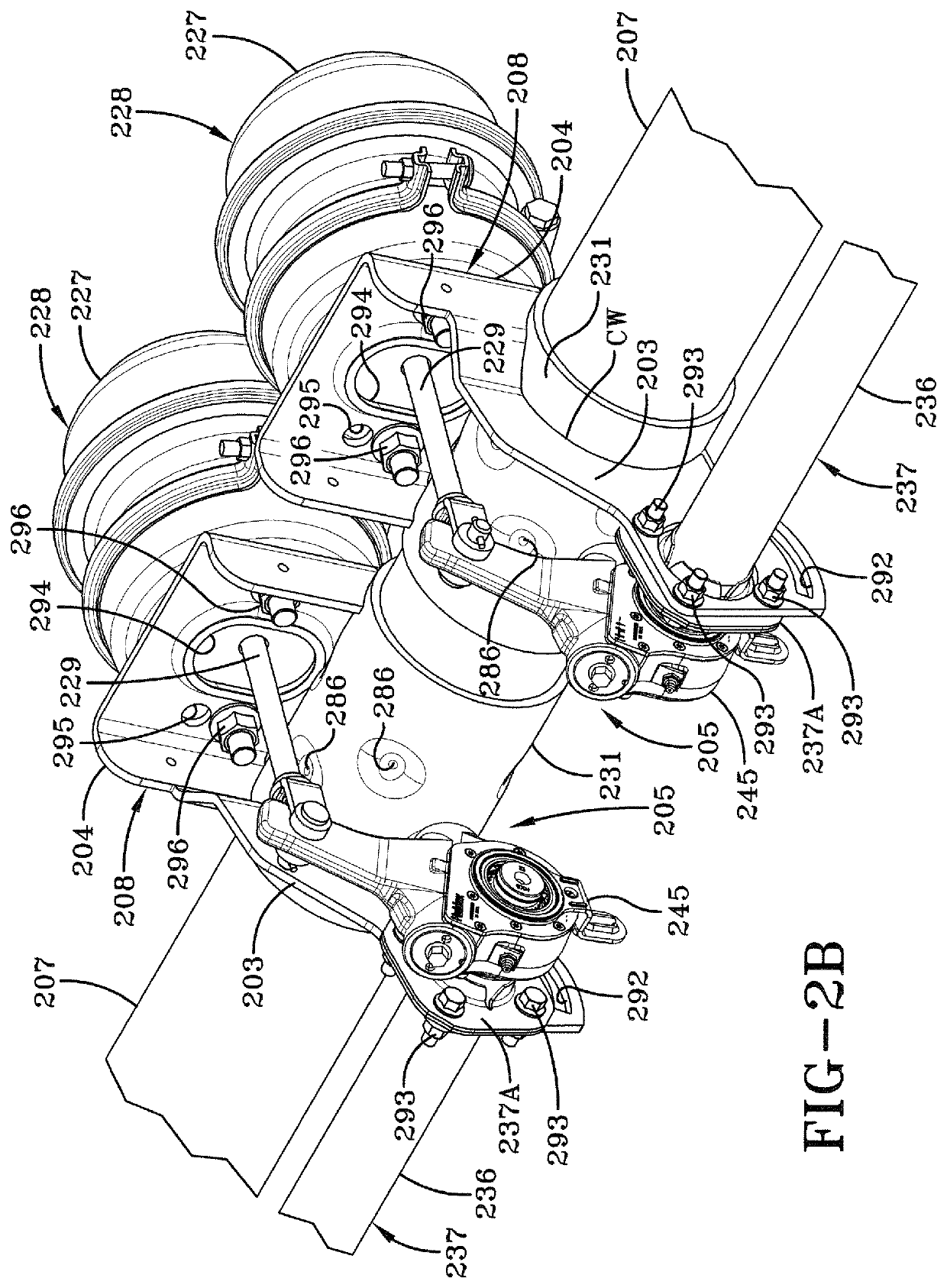 Brake system component axle mount