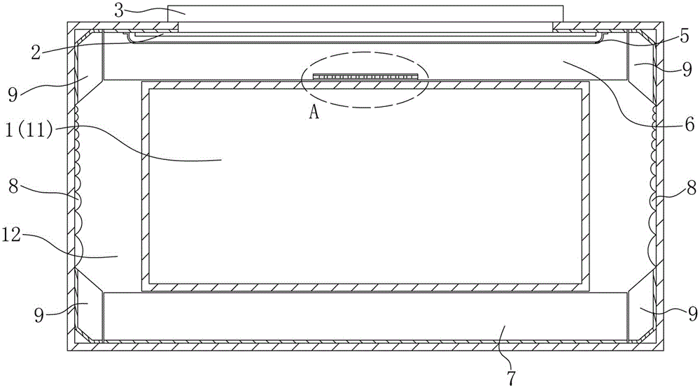 Interior light transmission LED lighting device of light box