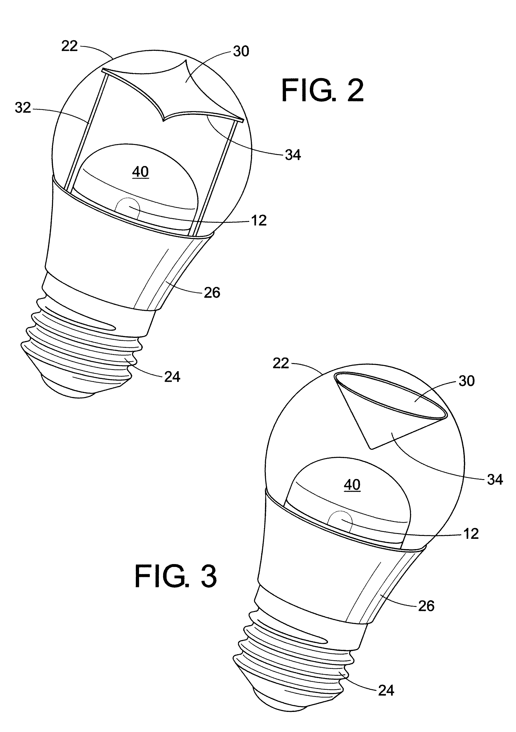 Reflector (optics) used in LED deco lamp