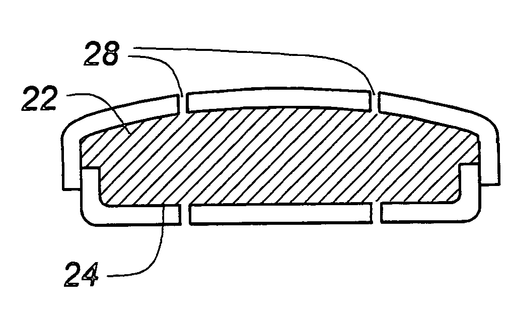 Prosthetic components with contained compressible resilient members