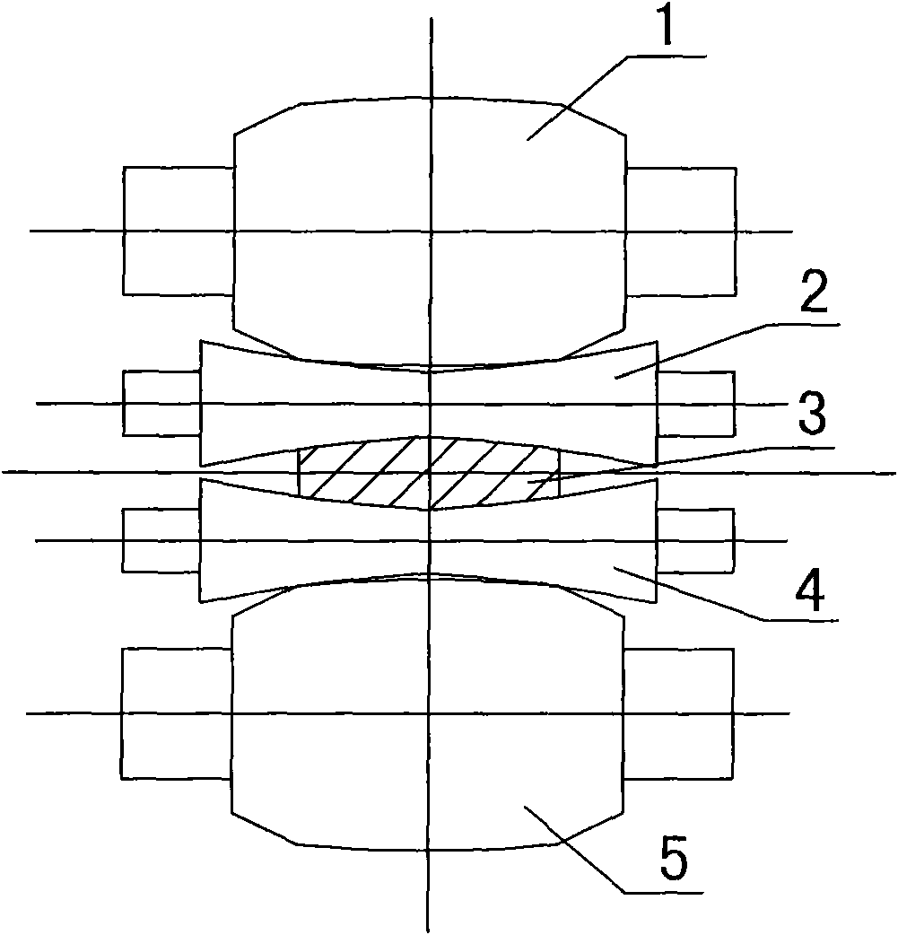 Roller of four-high rougher