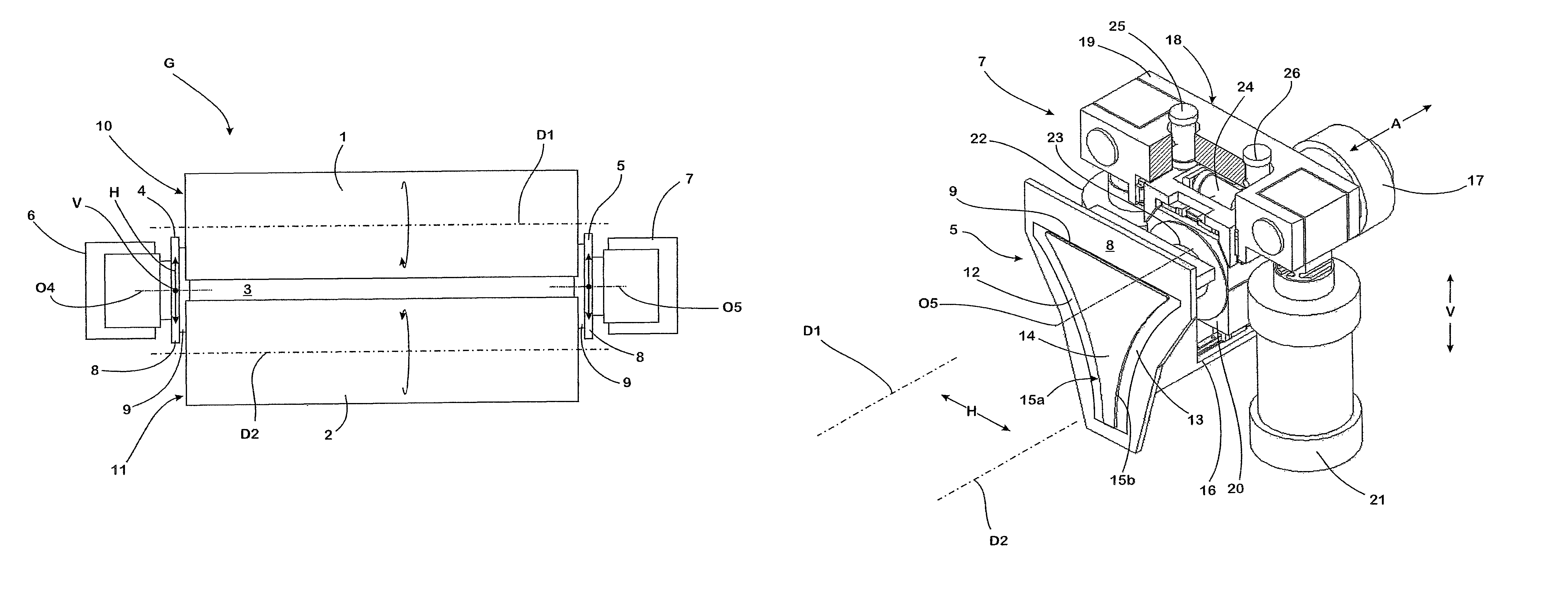 Method and twin roll caster for the production of strip cast from a molten metal