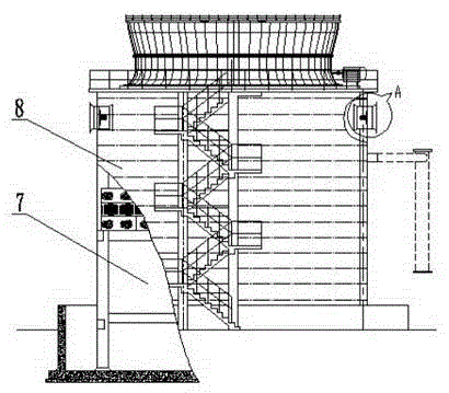 Environment-friendly energy-saving cooling tower with fog dispersing function