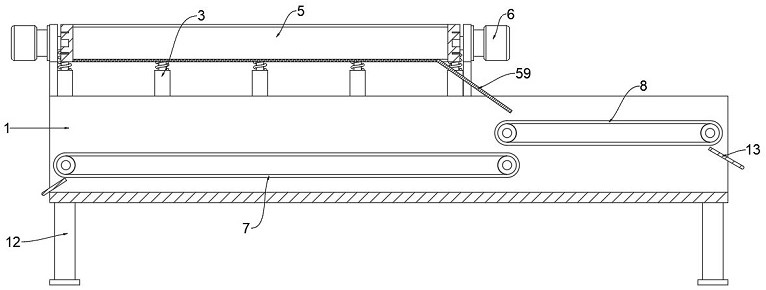 Waste separating and conveying device for filter press and using method thereof