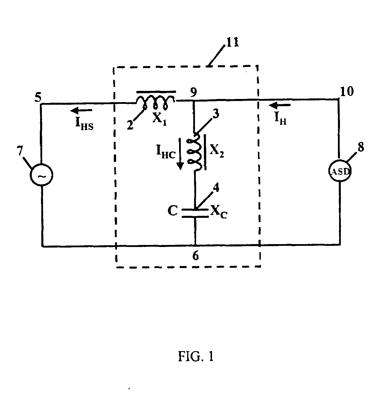 Controllable board-spectrum harmonic filter (CBF) for electrical power systems