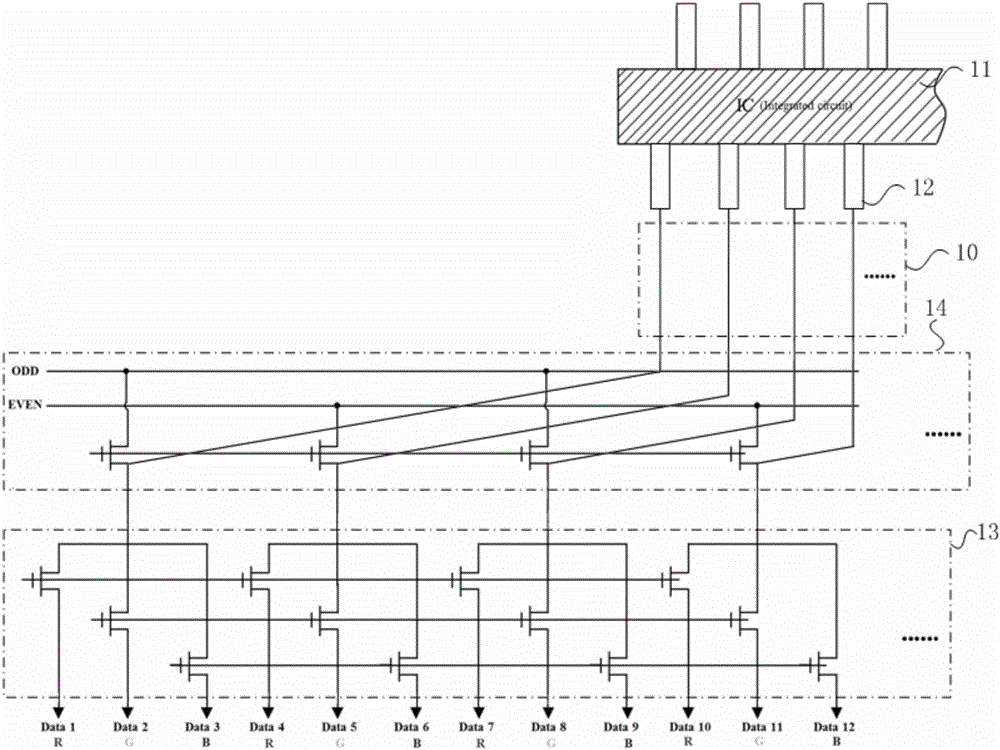 Liquid crystal display panel periphery design circuit and liquid crystal display panel adopting same