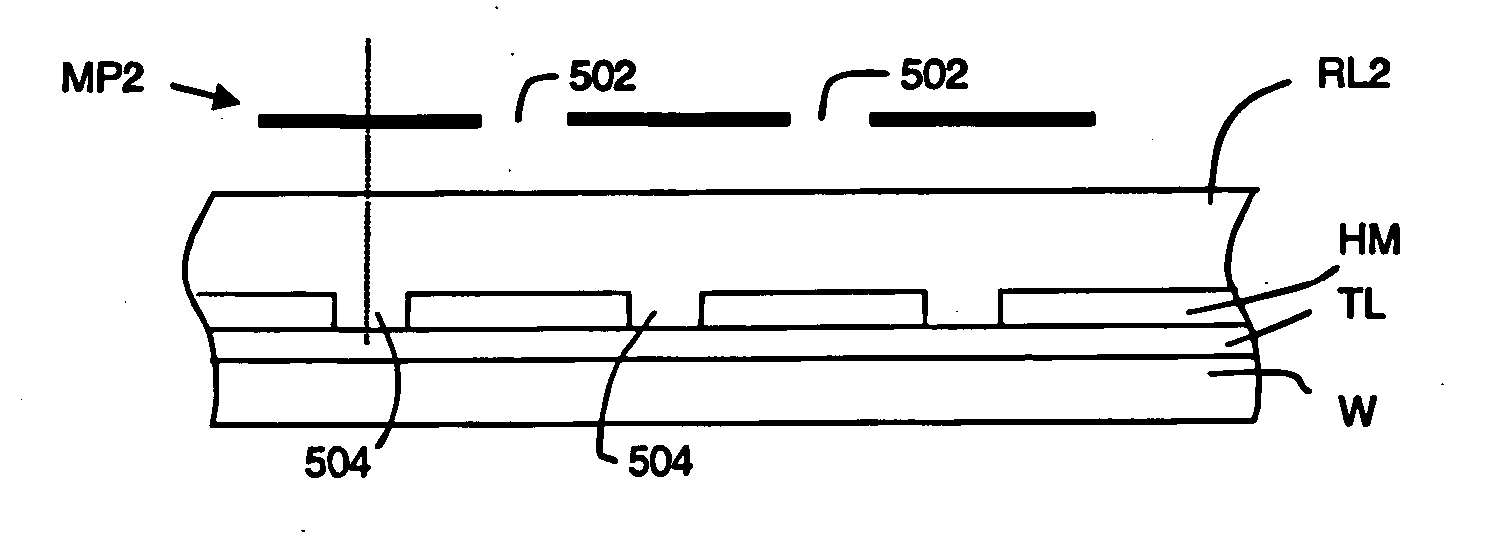 Method of patterning a positive tone resist layer overlaying a lithographic substrate