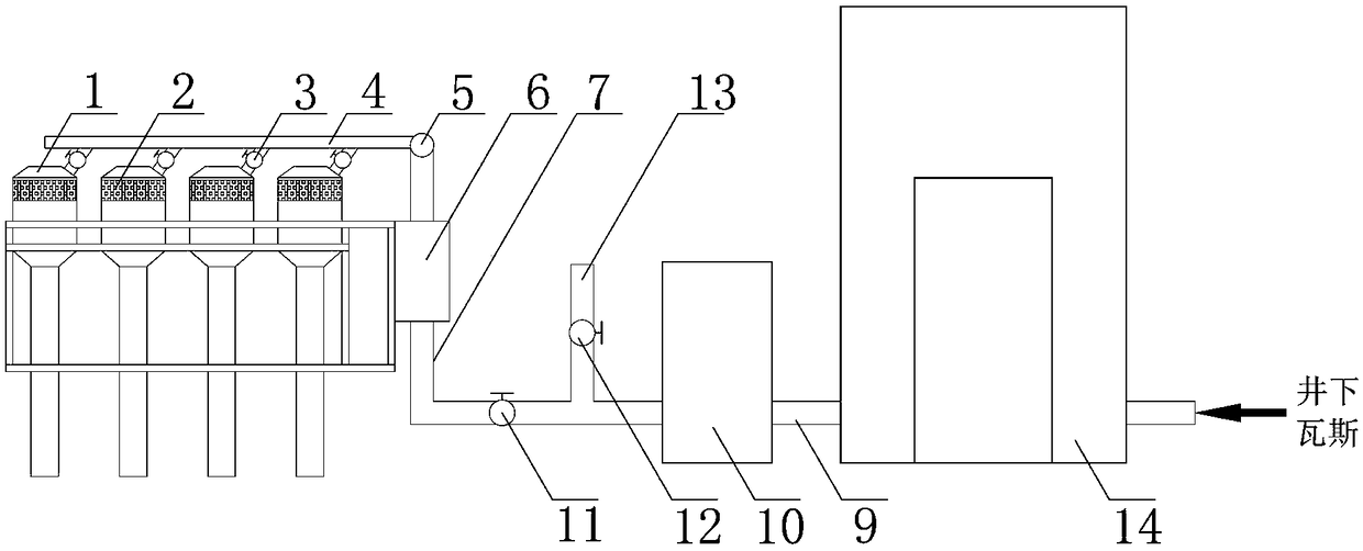 A high-power array low-concentration gas pulse combustion method and device