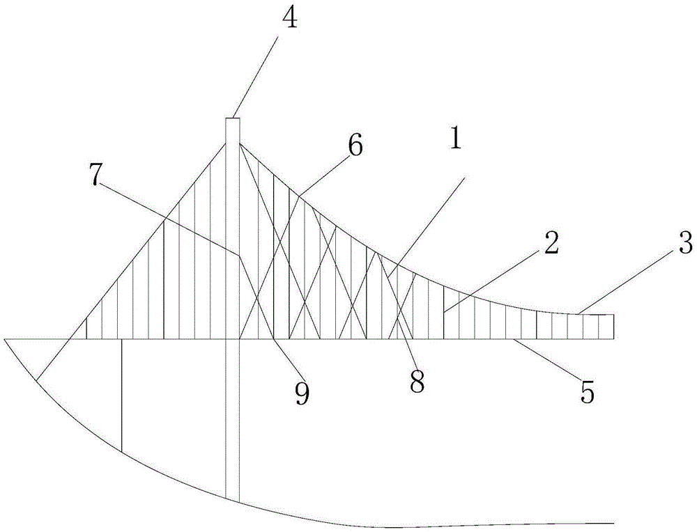 Vibration reducing device for restraining wind-induced vibration of lifting rod of large-span suspension bridge