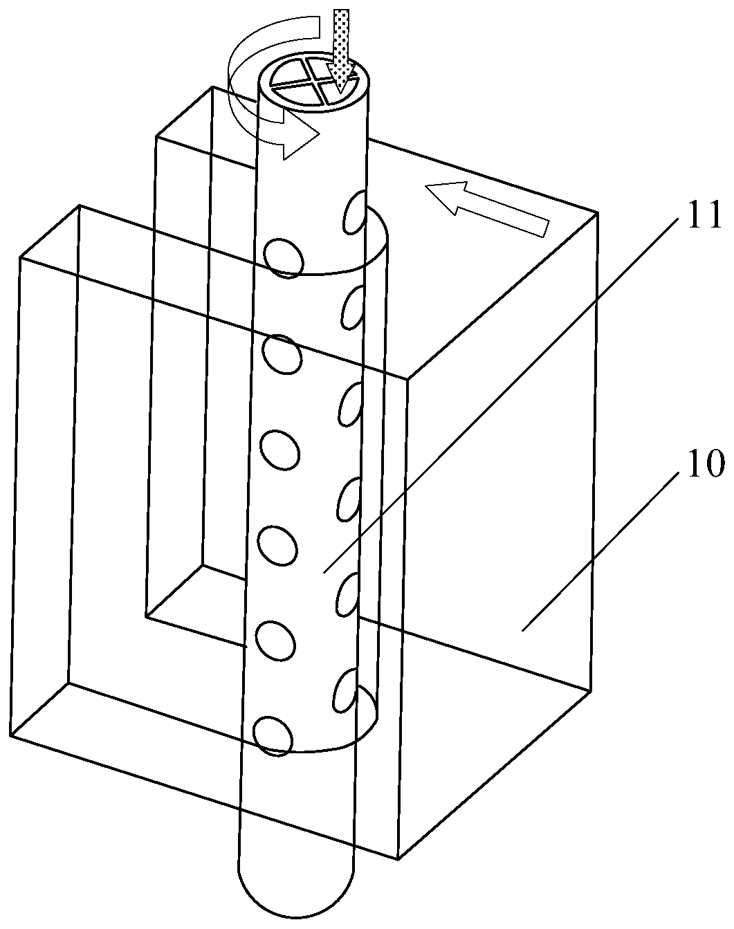 Single-flow electrolytic cutting method utilizing multi-flow tube electrode system