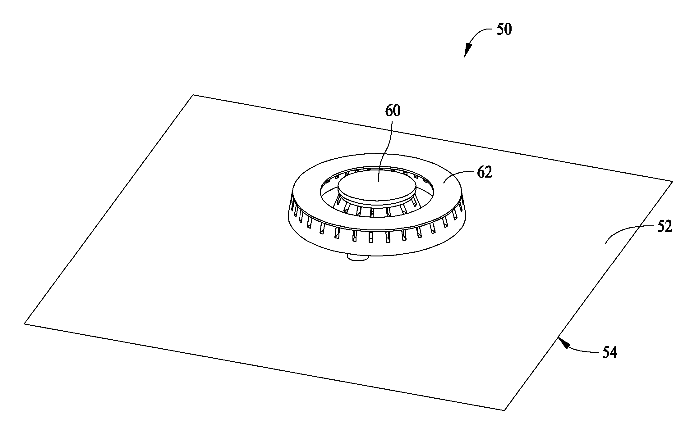 Gas burner assembly including inner and outer burners and methods for implementing same