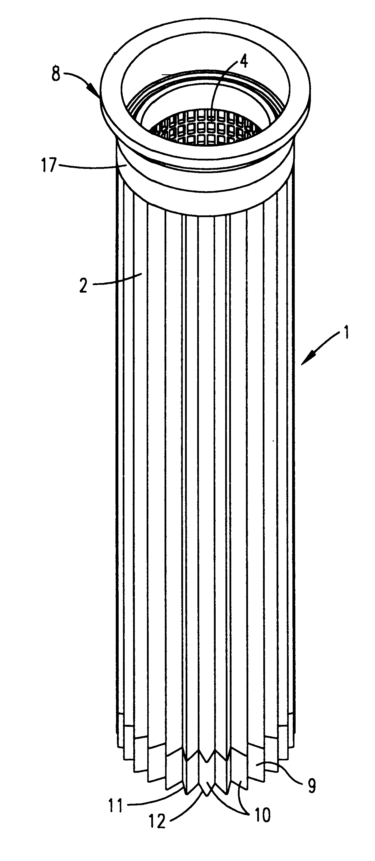 Unitary filter cartridge