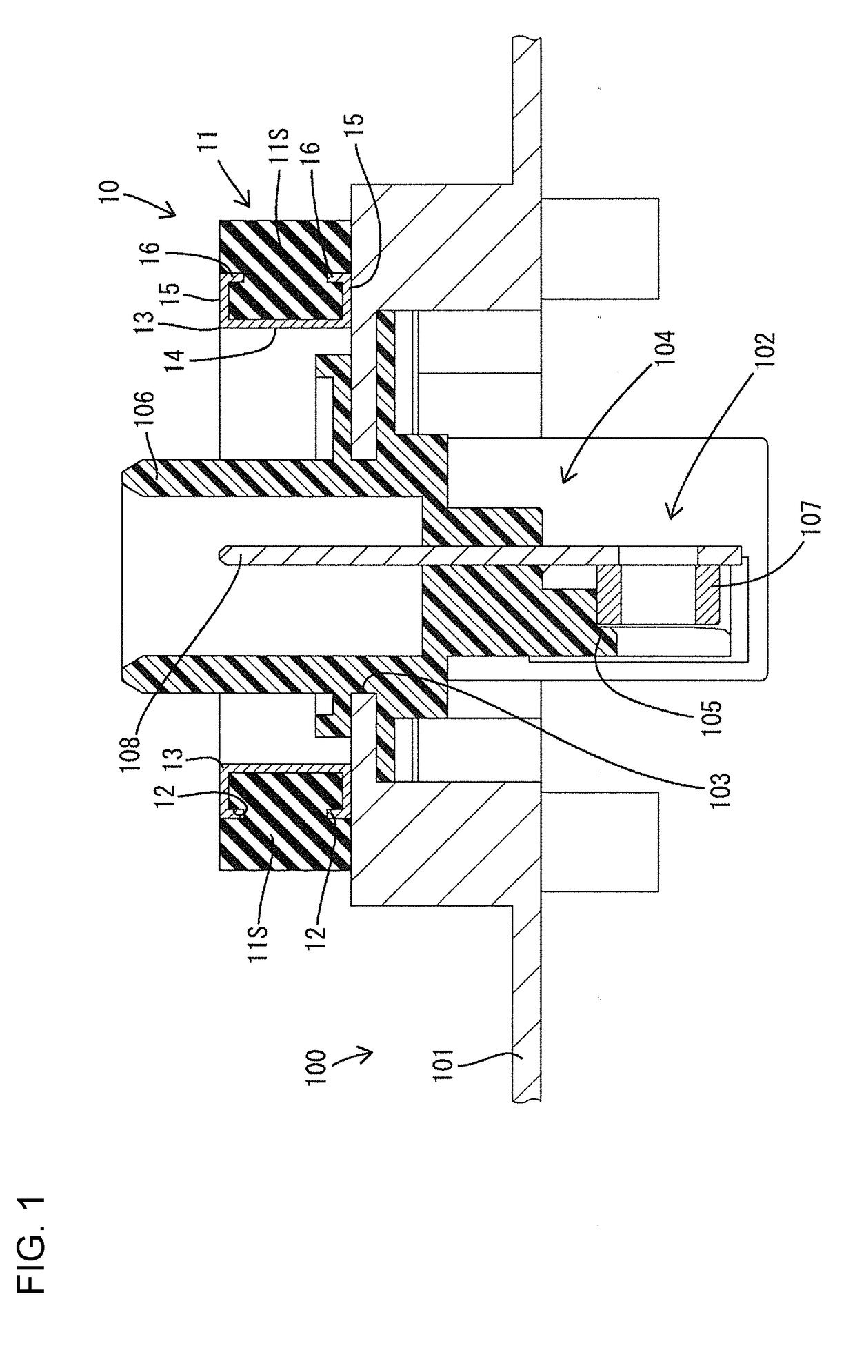 Resilient shielding member for device