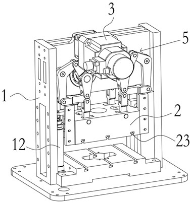 Closed large-tonnage four-point servo toggle rod stamping device