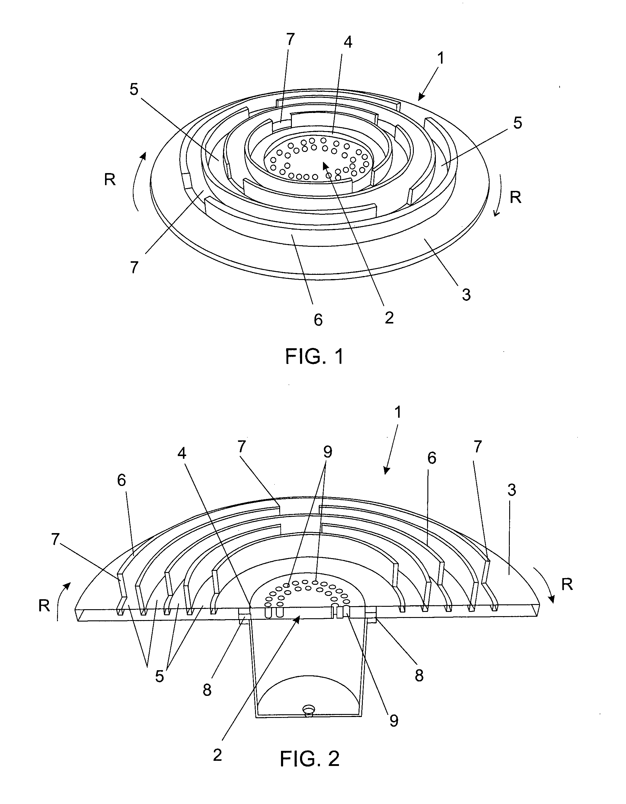 Gas flow directing device for burners of cooking appliances