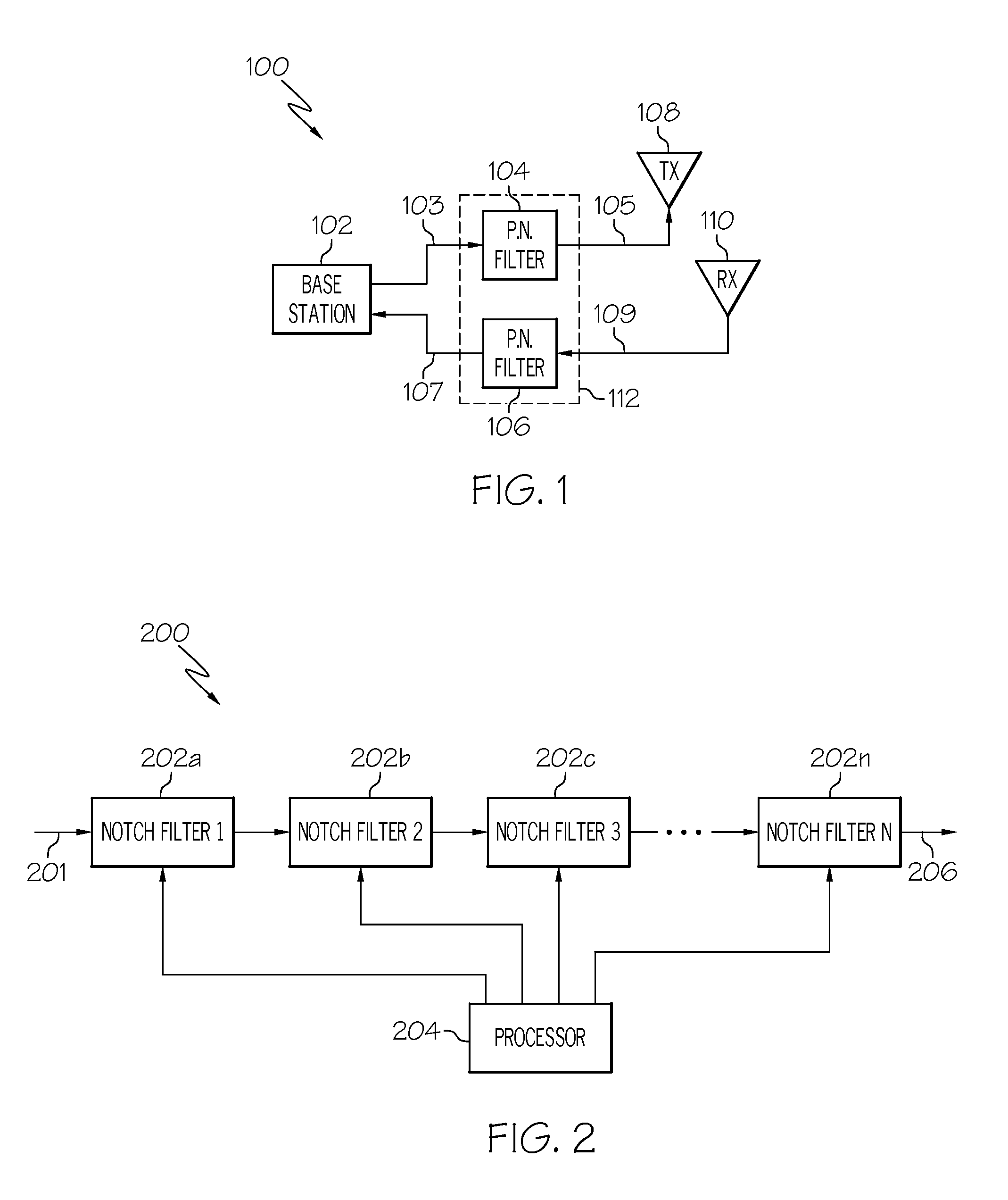 System and method for selectively rejecting frequency bands in wireless communication systems