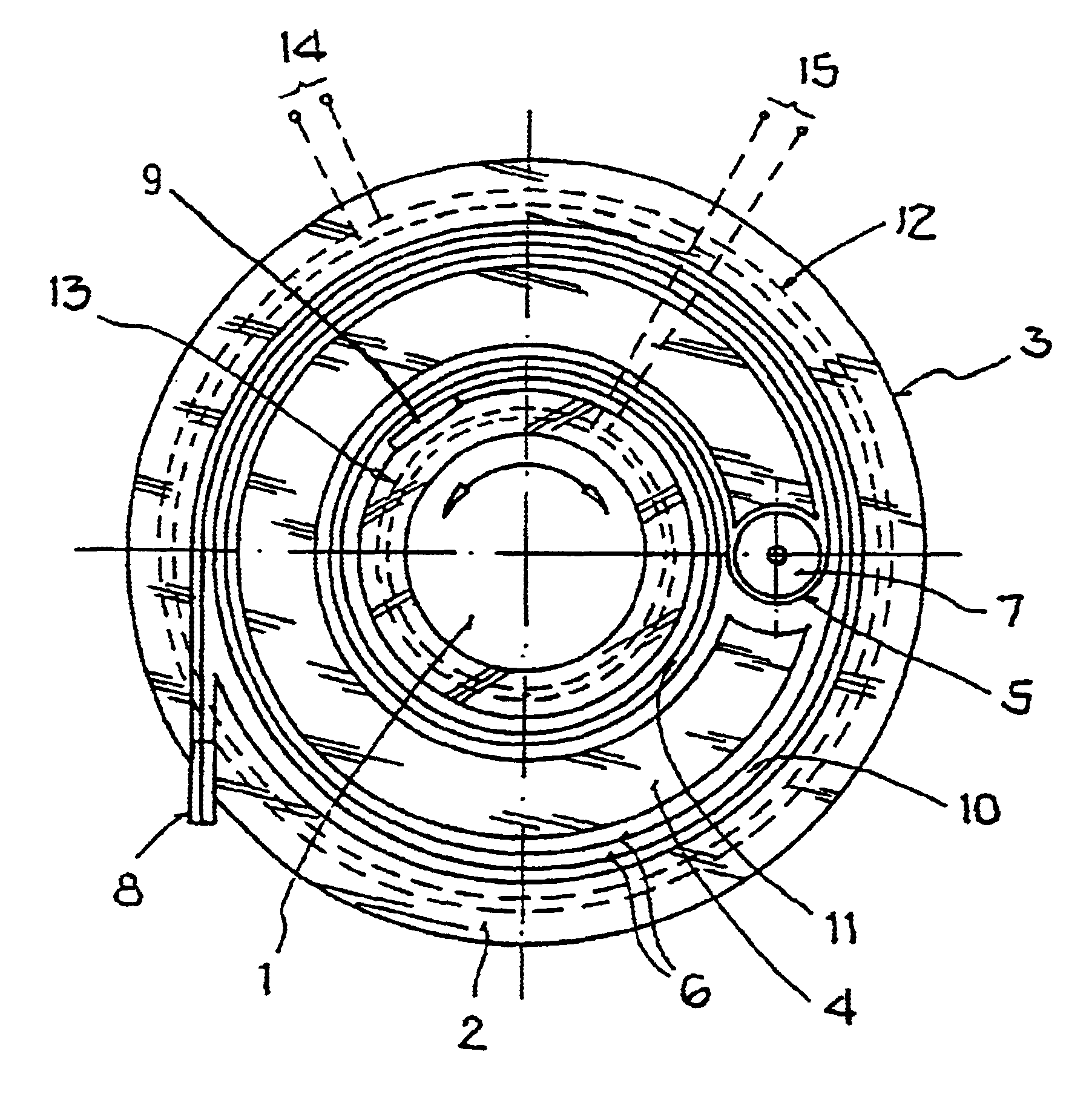 Method for determining the angular position of a rotative part which performs a rotational movement