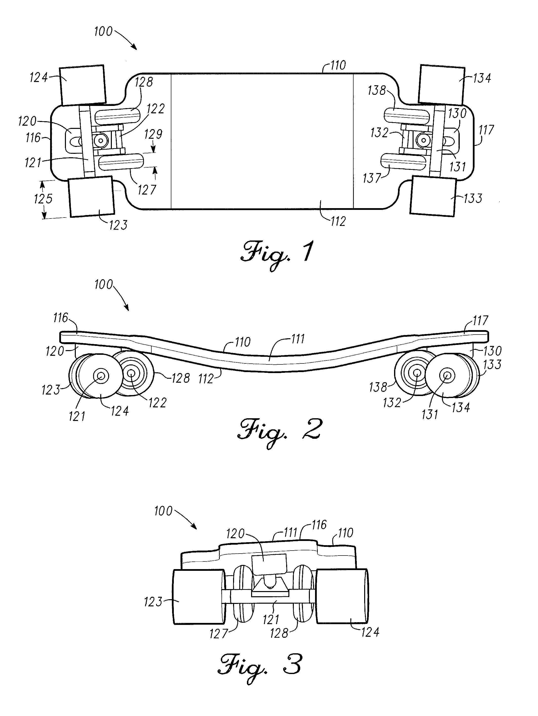 Dual axle skateboard, truck, and method