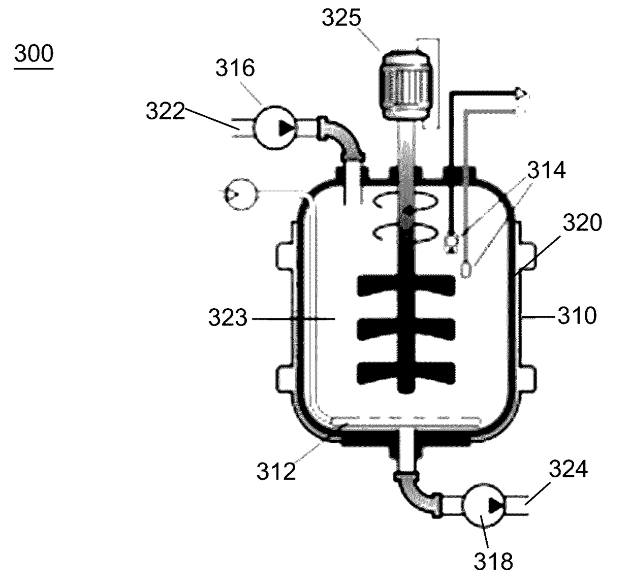 Bioreactor using acoustic standing waves