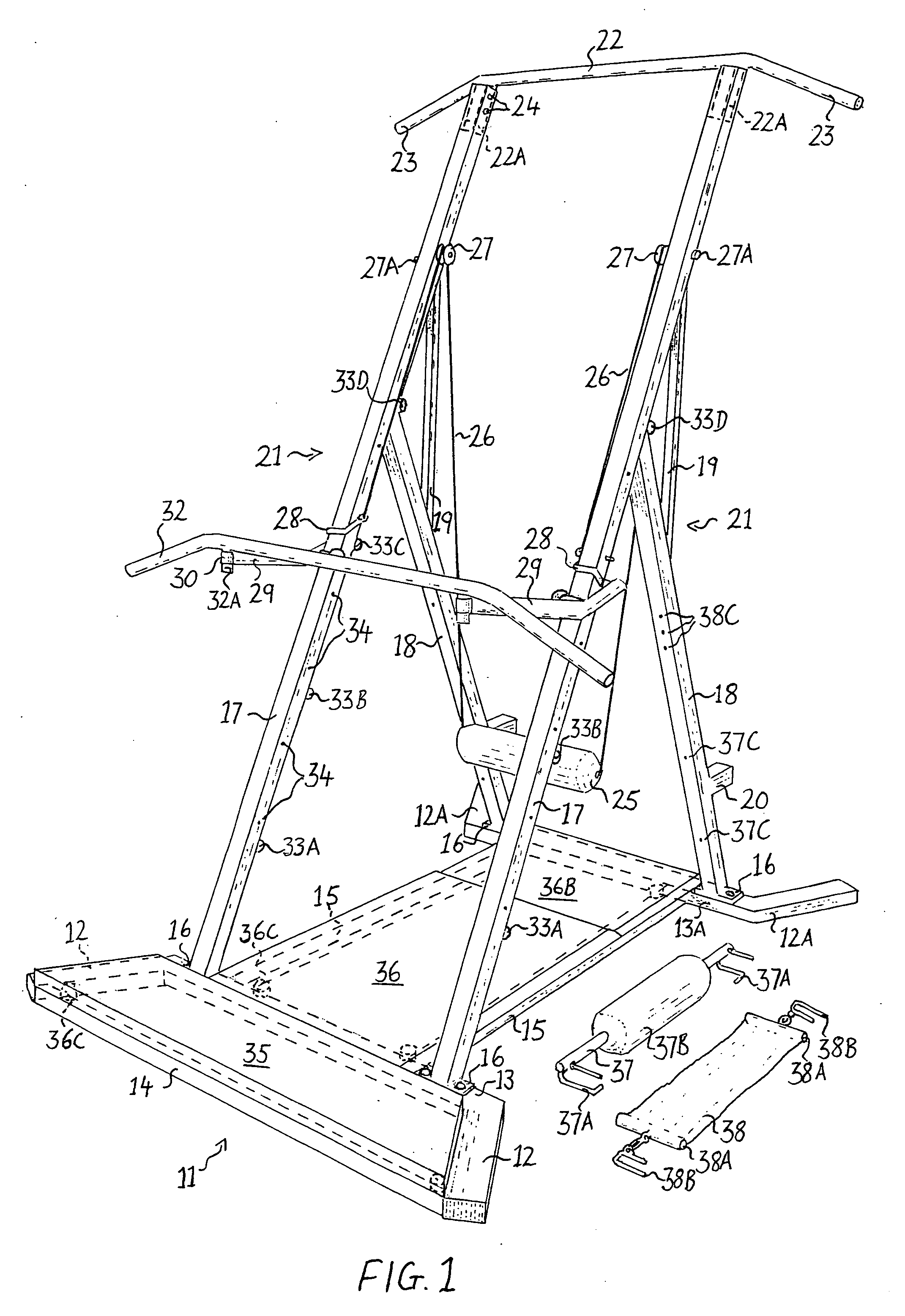 Adjustable bodyweight exercise apparatus