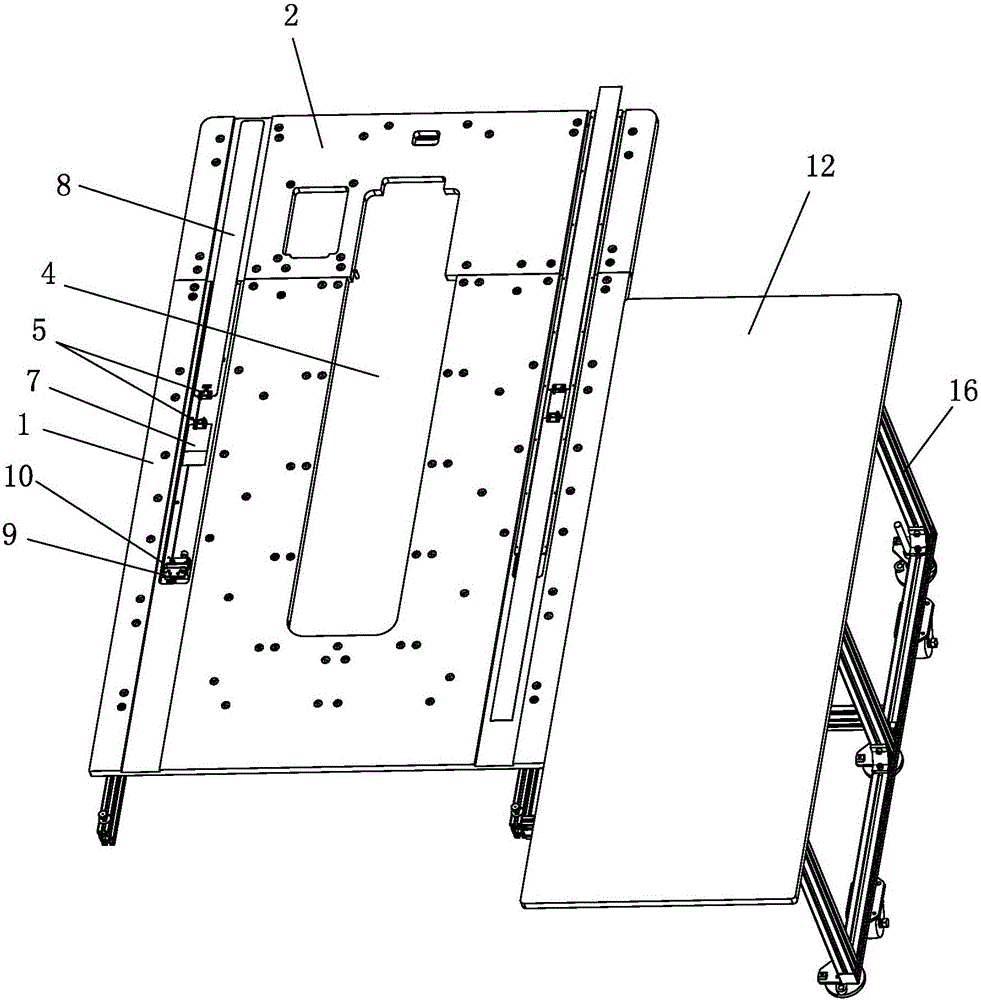 Novel sewing table structure