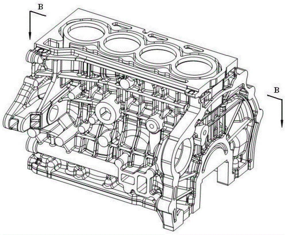 Rapid manufacturing method of aluminum alloy cylinder block casting piece of embedded cylinder sleeve