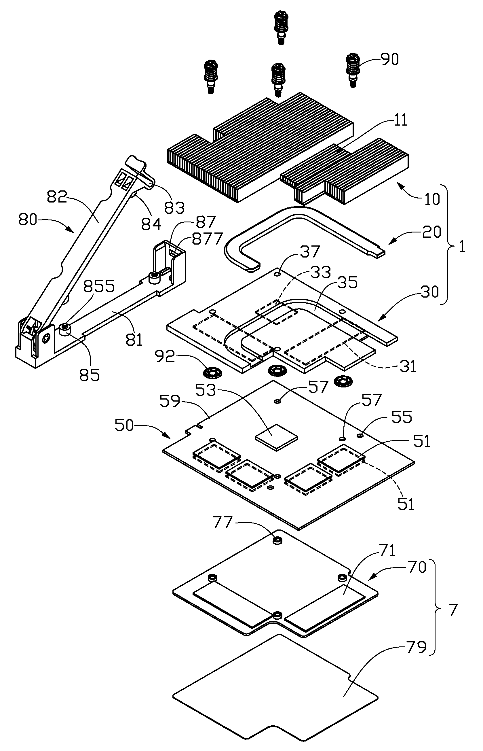 Heat dissipation assembly for graphics card and blade server using the same