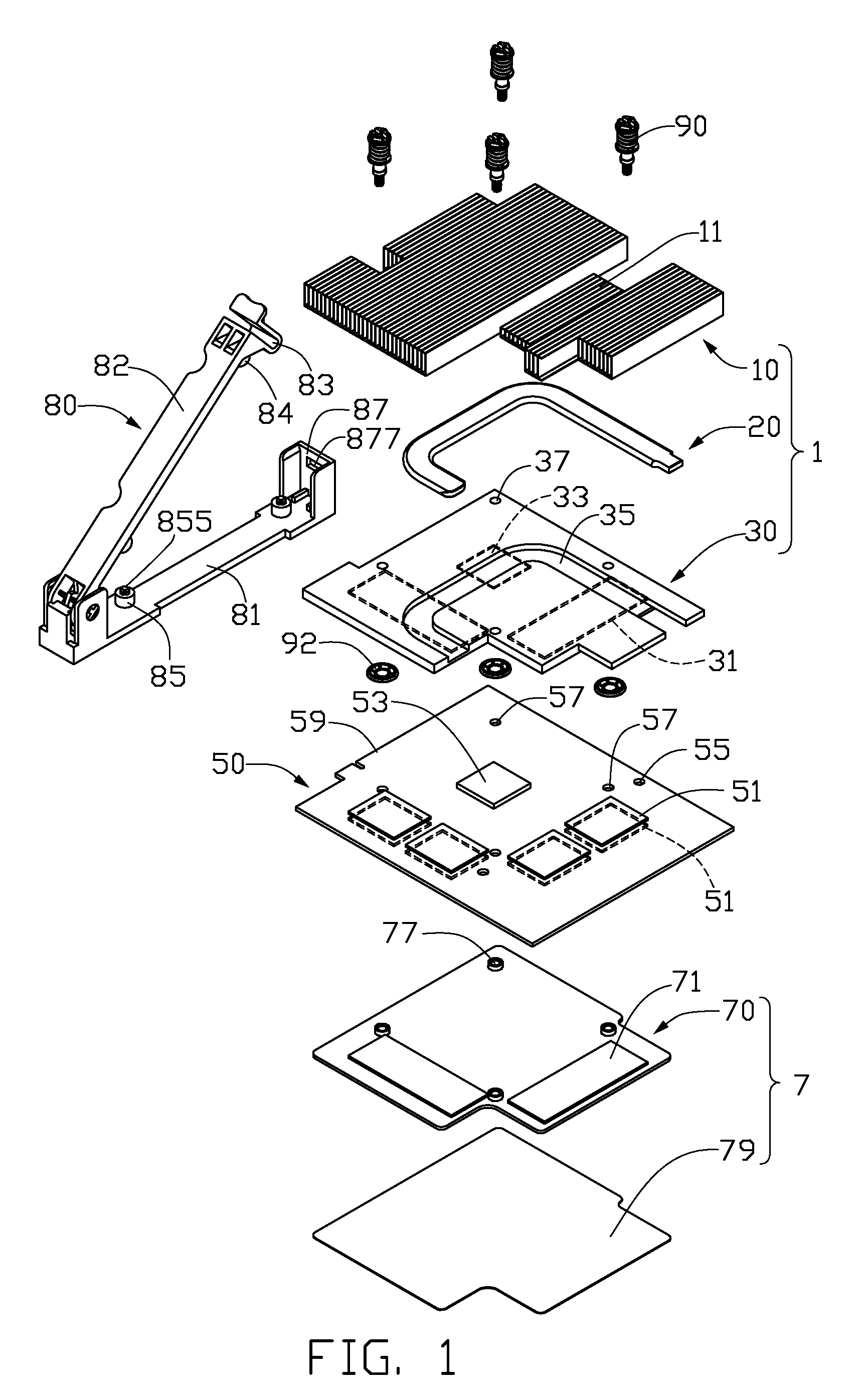 Heat dissipation assembly for graphics card and blade server using the same