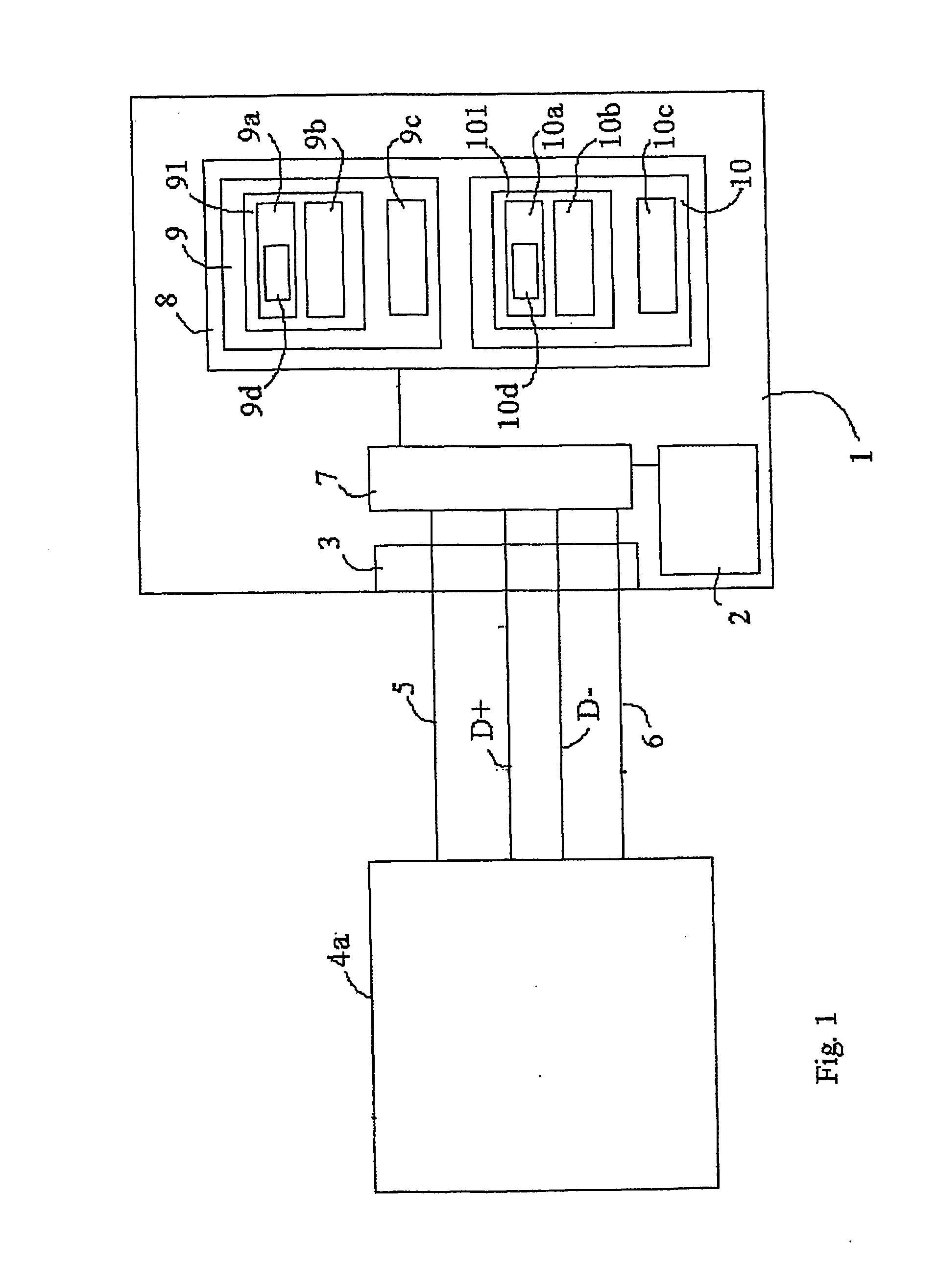 Charging system for charging accumulator means in an electronic device, and a charging apparatus and an electronic device for the system