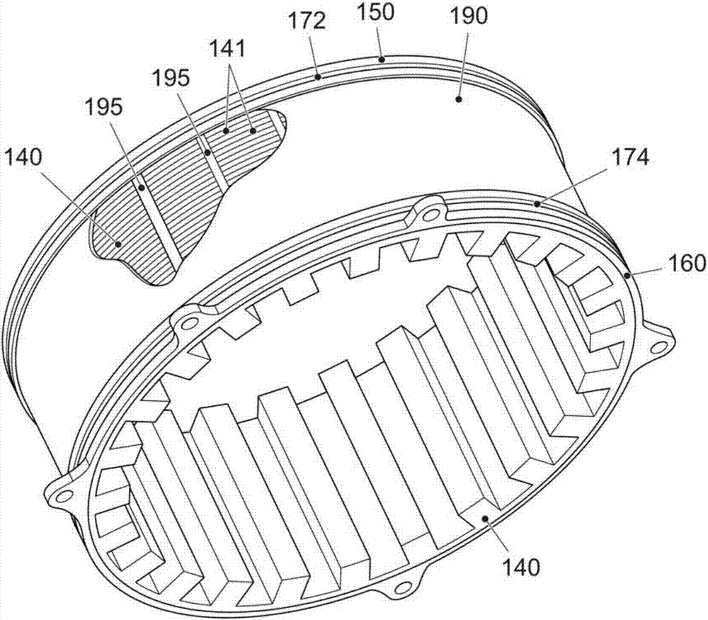 Housing device for motor