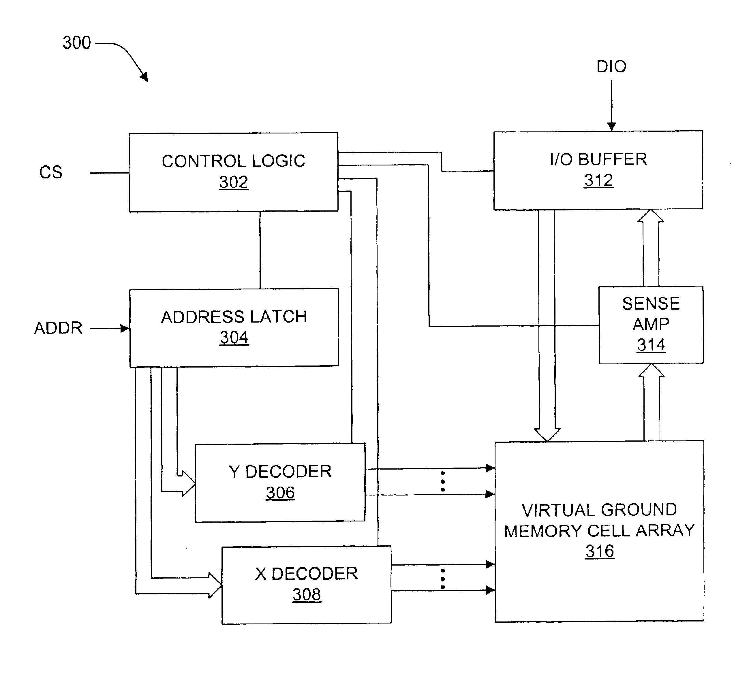 Virtual ground nonvolatile semiconductor memory array architecture and integrated circuit structure therefor