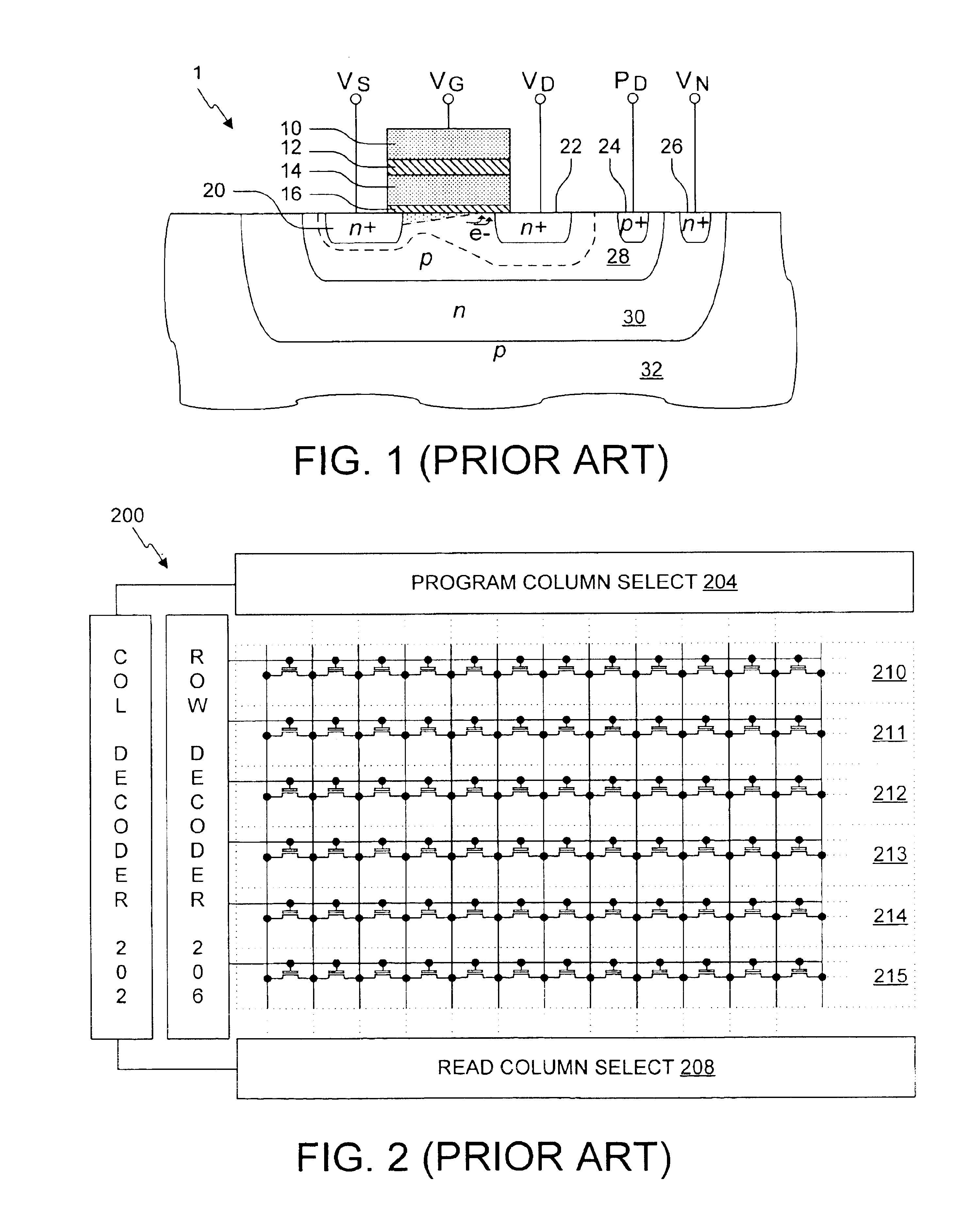 Virtual ground nonvolatile semiconductor memory array architecture and integrated circuit structure therefor