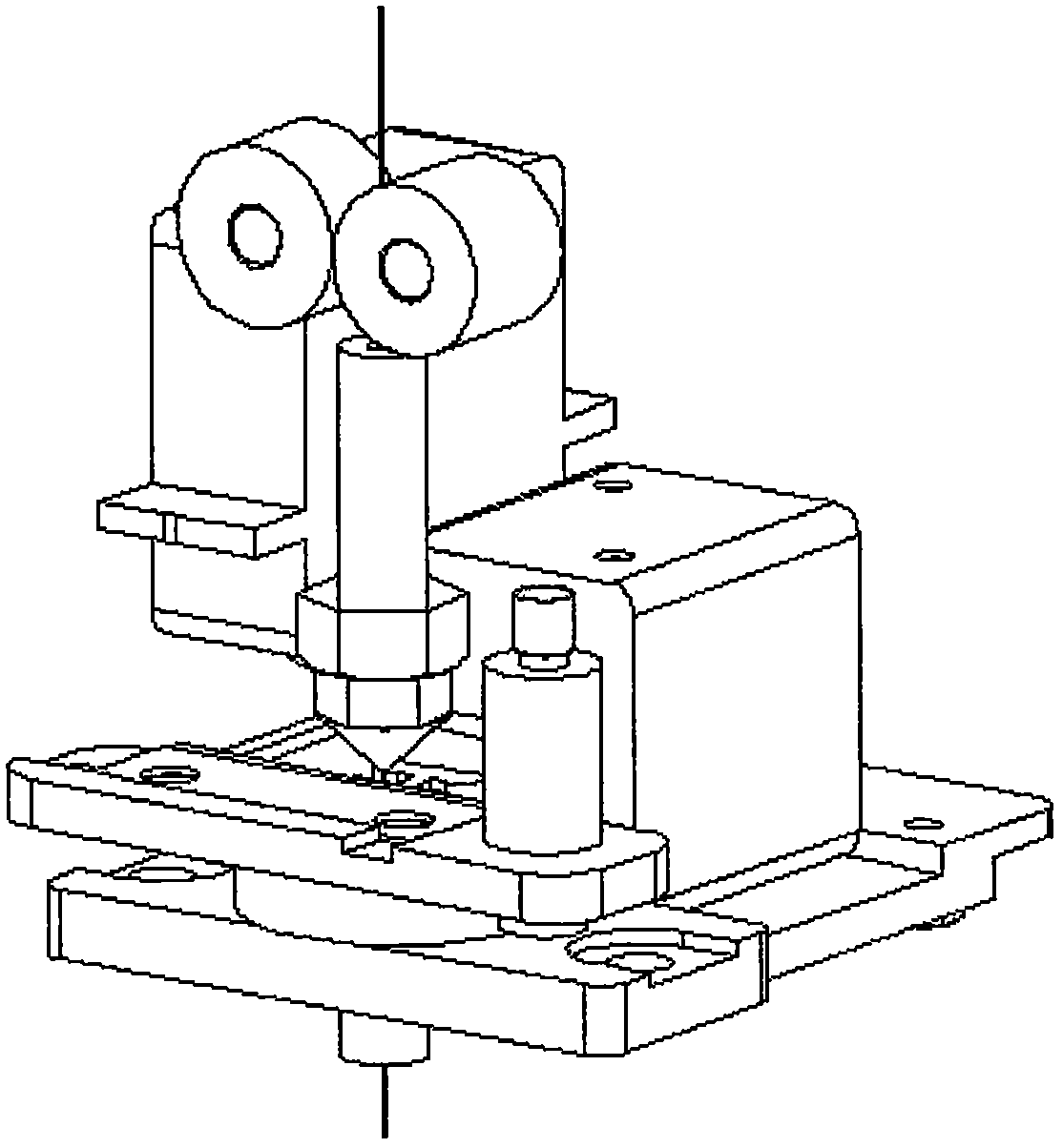 Fiber cutting device for continuous fiber reinforced composite material 3D printer