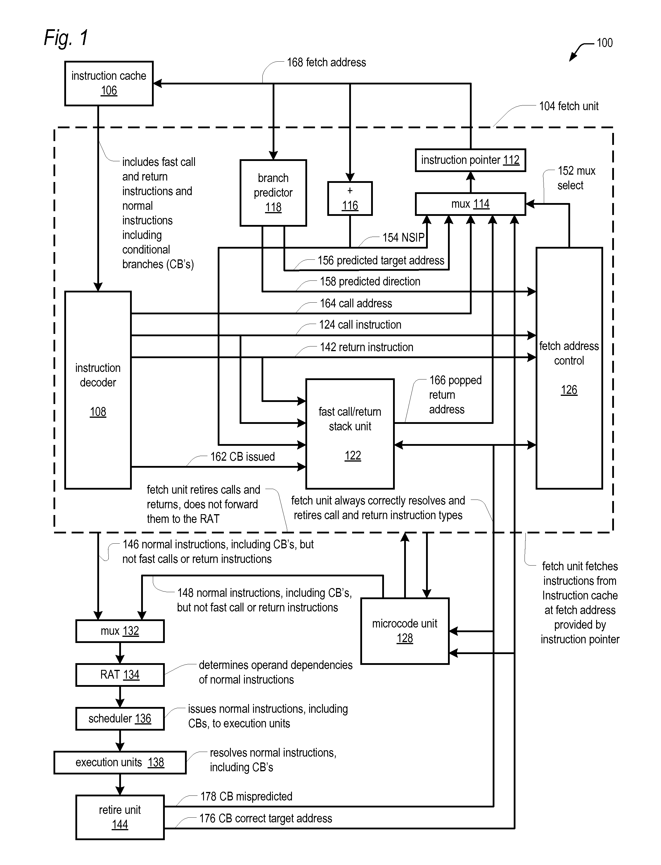 Apparatus and method for fast correct resolution of call and return instructions using multiple call/return stacks in the presence of speculative conditional instruction execution in a pipelined microprocessor