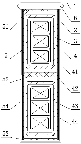 A motor stator slot insulation structure