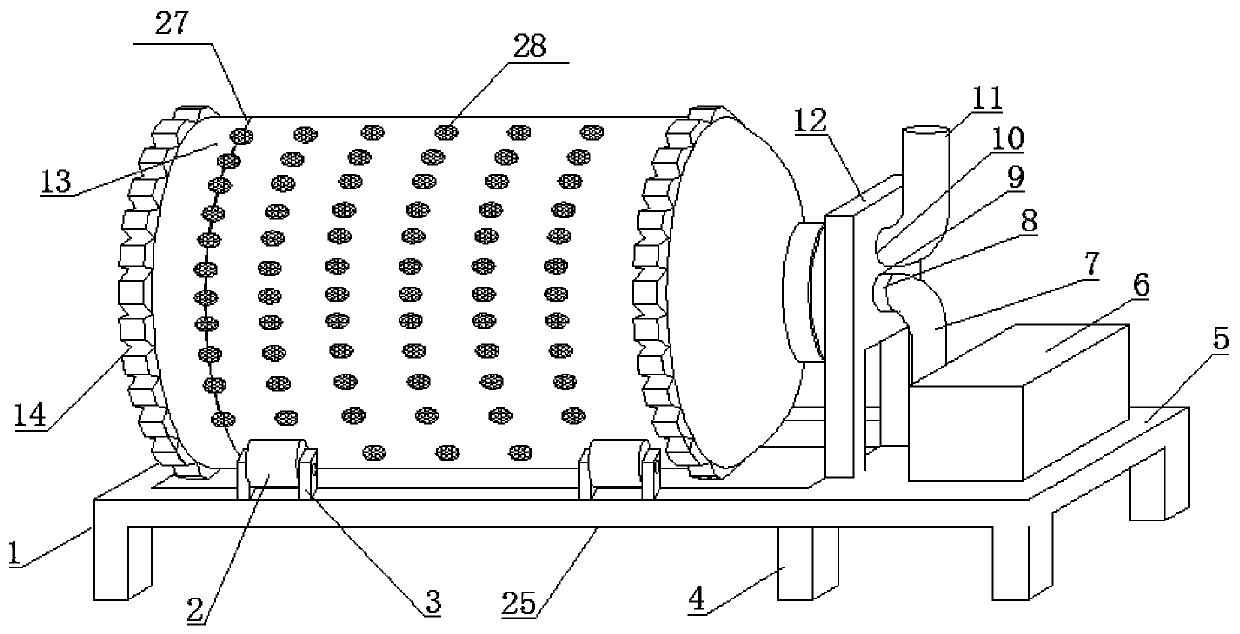 Material drying device for processing aquatic animal concentrated feed