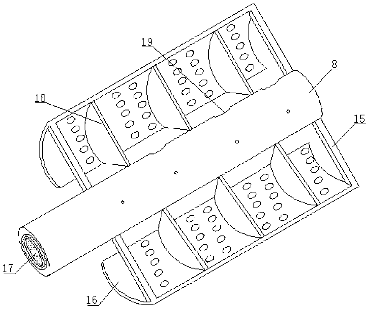 Material drying device for processing aquatic animal concentrated feed